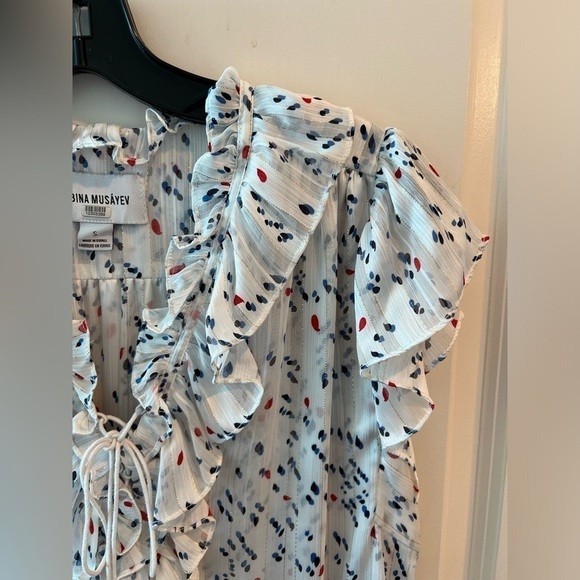 Sabina Musayev White Dot Sun Dress - Picture 7 of 16